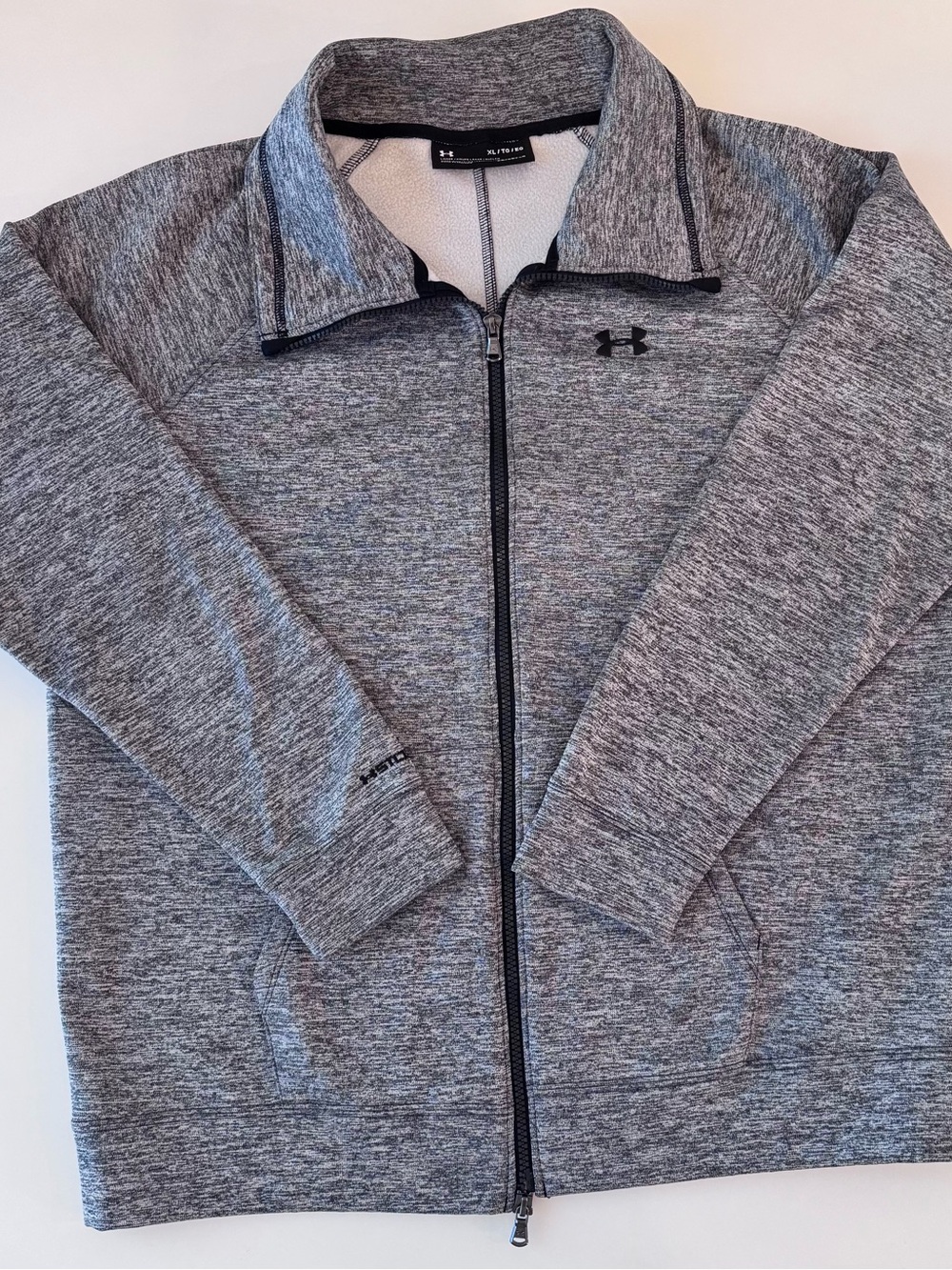 Women’s Under Armour Coldgear Heather Gray Zip-Up Jacket, XL